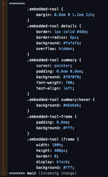 Incoming Changes