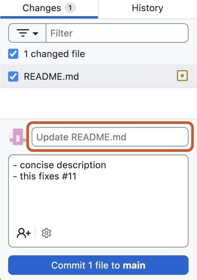 Commit Changes