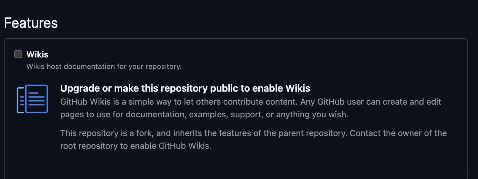 Wiki Tab Disabled